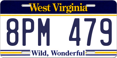 WV license plate 8PM479