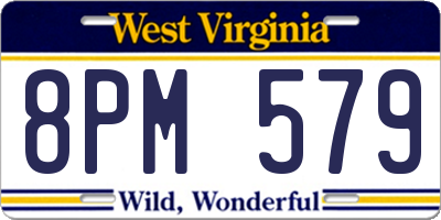 WV license plate 8PM579
