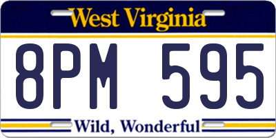 WV license plate 8PM595