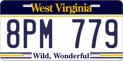 WV license plate 8PM779