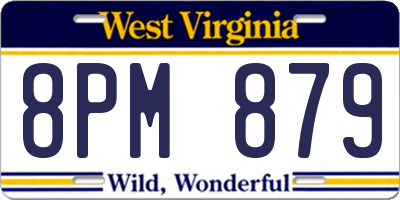 WV license plate 8PM879