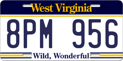 WV license plate 8PM956