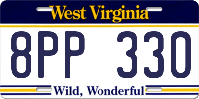 WV license plate 8PP330
