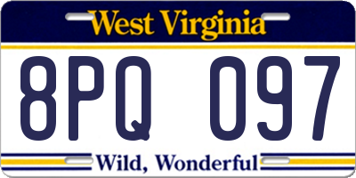 WV license plate 8PQ097