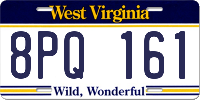 WV license plate 8PQ161