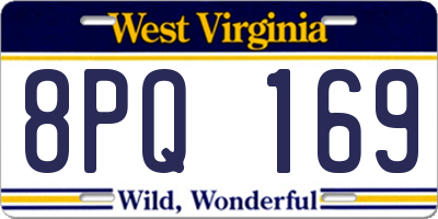 WV license plate 8PQ169