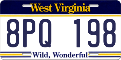 WV license plate 8PQ198