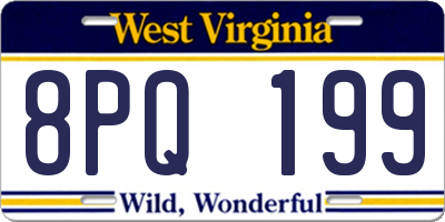 WV license plate 8PQ199