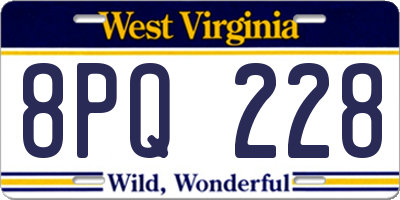 WV license plate 8PQ228
