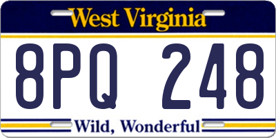 WV license plate 8PQ248