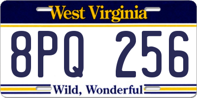 WV license plate 8PQ256