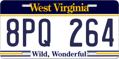WV license plate 8PQ264