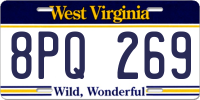 WV license plate 8PQ269