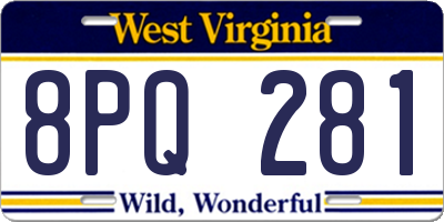 WV license plate 8PQ281