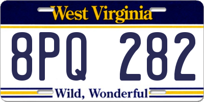WV license plate 8PQ282