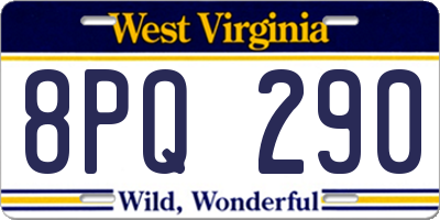 WV license plate 8PQ290