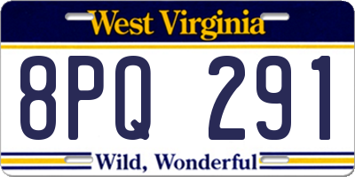WV license plate 8PQ291