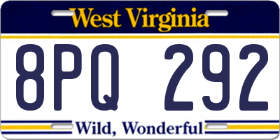 WV license plate 8PQ292