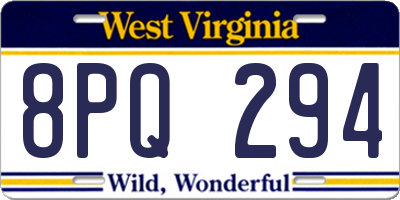 WV license plate 8PQ294