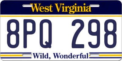 WV license plate 8PQ298