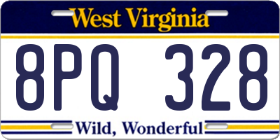 WV license plate 8PQ328