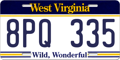 WV license plate 8PQ335
