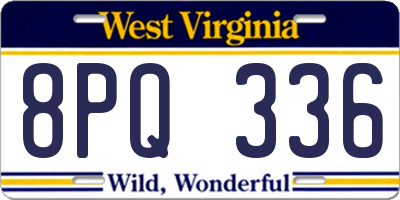 WV license plate 8PQ336