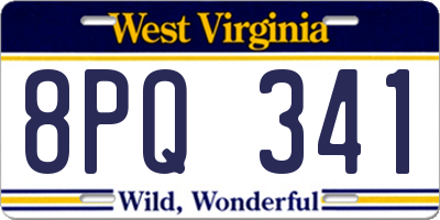 WV license plate 8PQ341
