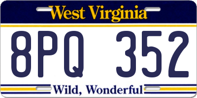 WV license plate 8PQ352