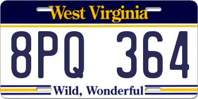 WV license plate 8PQ364