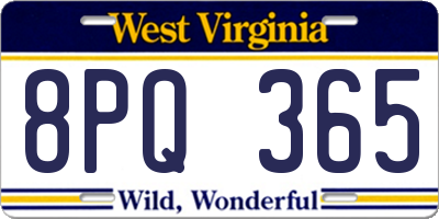 WV license plate 8PQ365