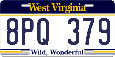 WV license plate 8PQ379