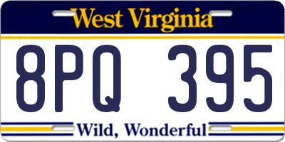 WV license plate 8PQ395