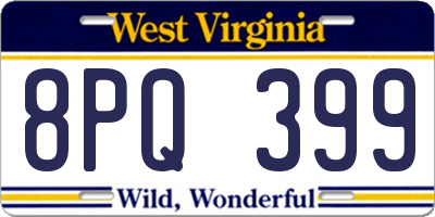 WV license plate 8PQ399