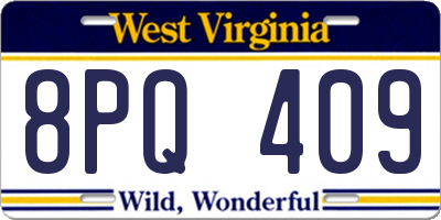 WV license plate 8PQ409