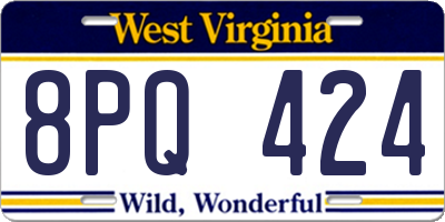 WV license plate 8PQ424