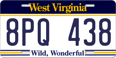 WV license plate 8PQ438