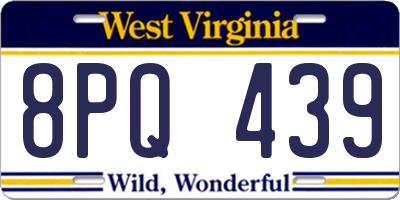 WV license plate 8PQ439