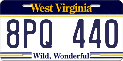WV license plate 8PQ440
