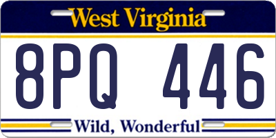WV license plate 8PQ446