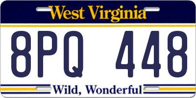WV license plate 8PQ448