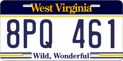 WV license plate 8PQ461