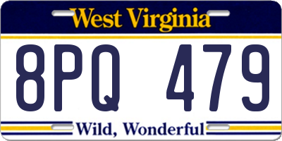 WV license plate 8PQ479