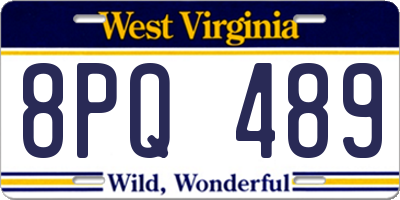 WV license plate 8PQ489