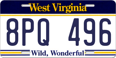 WV license plate 8PQ496