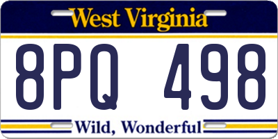 WV license plate 8PQ498