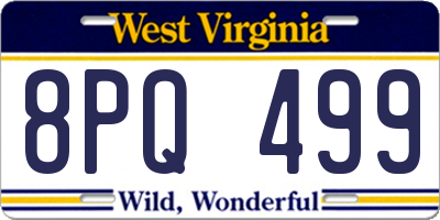 WV license plate 8PQ499