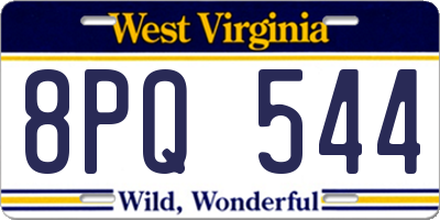 WV license plate 8PQ544