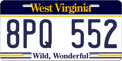 WV license plate 8PQ552
