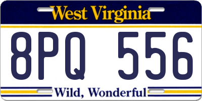 WV license plate 8PQ556